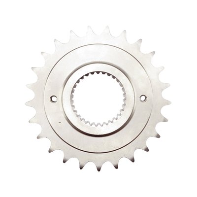 .300" (7.62mm) offset; Used when converting from belt to chain drive; CNC machined; 8620 alloy steel; Heat treated; Nickel plated