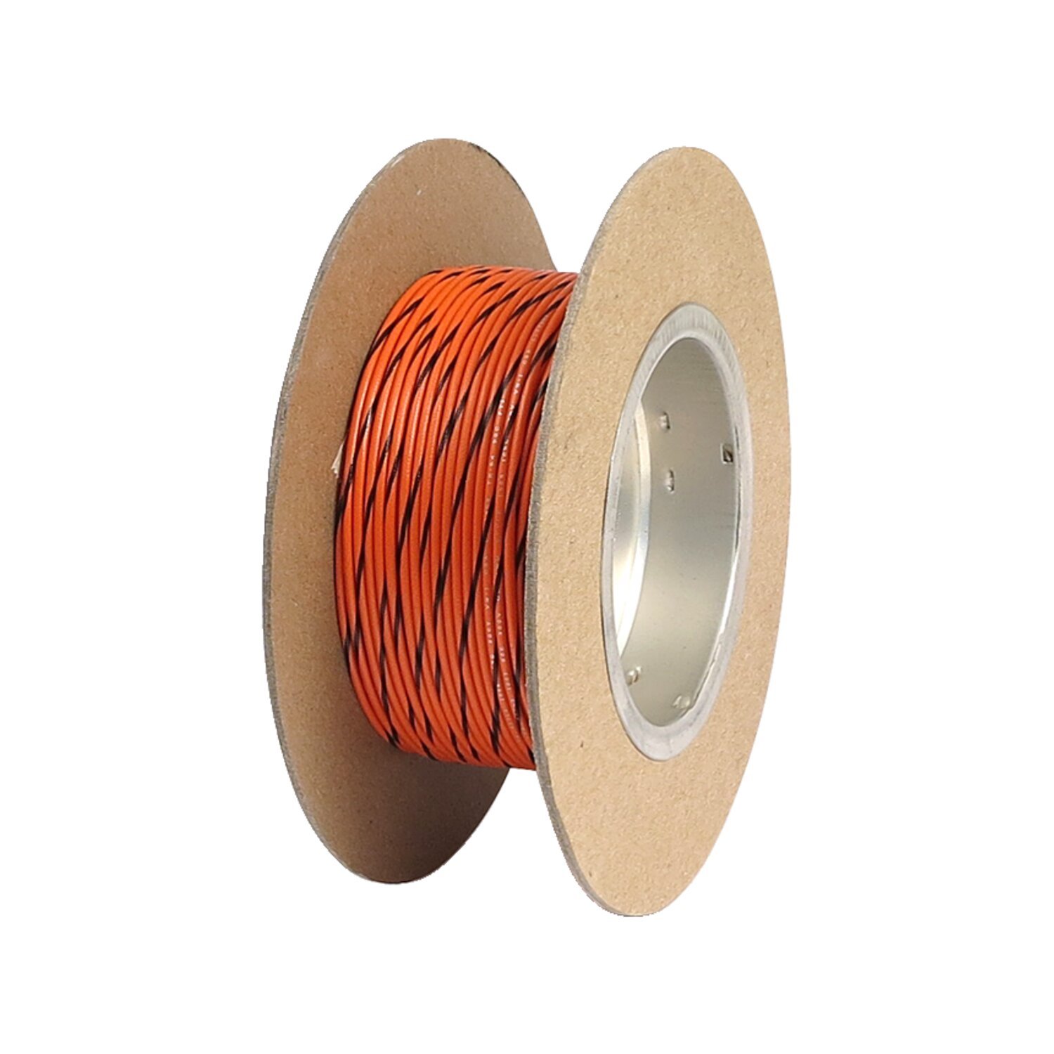 NAMZ, wire on spool. 18 gauge, 100ft, Orange, black, stripe Orange