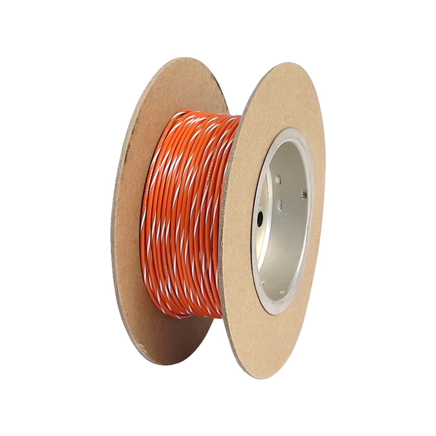 NAMZ, wire on spool. 18 gauge, 100ft, Orange, white, stripe Orange