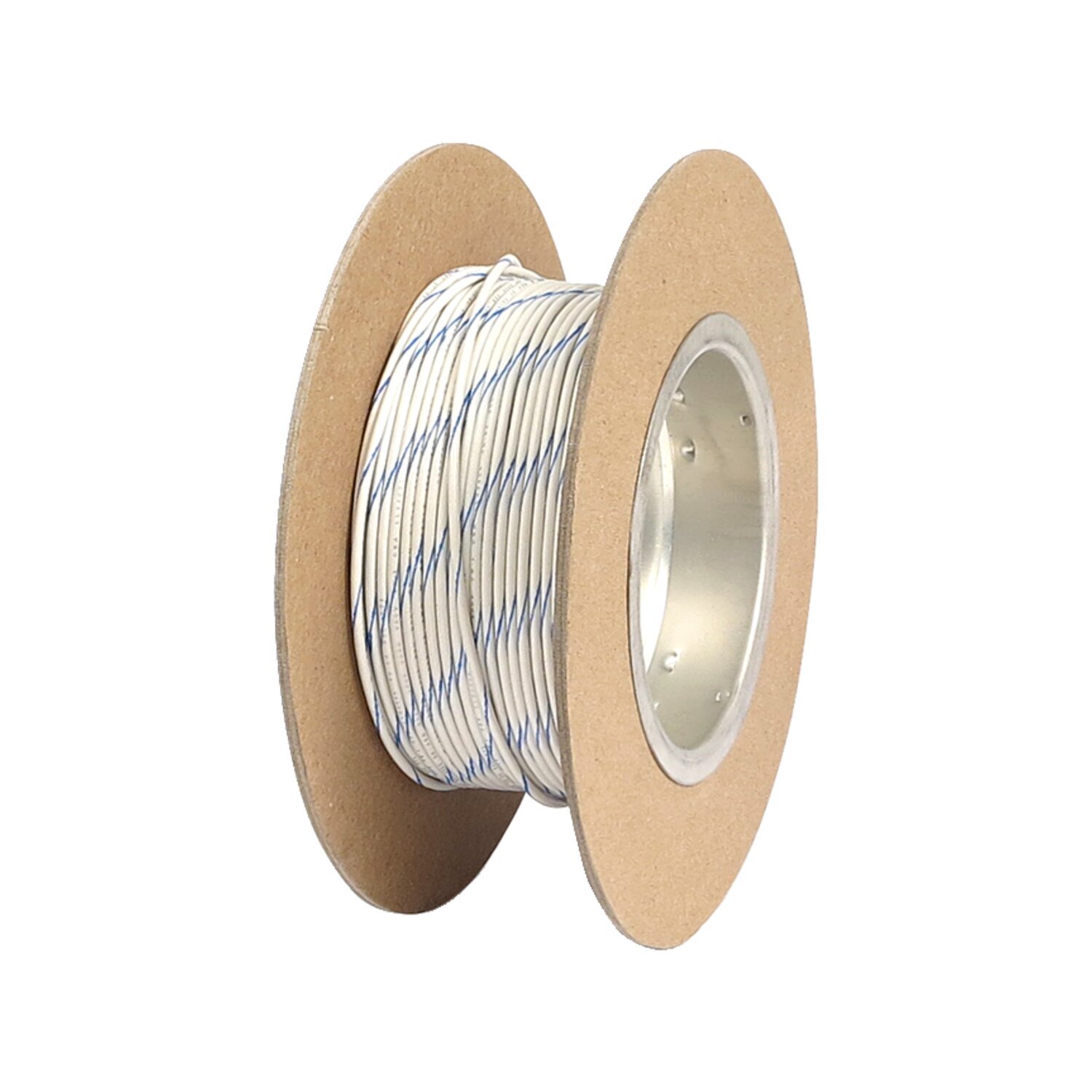 NAMZ, wire on spool. 18 gauge, 100ft, White, blue
