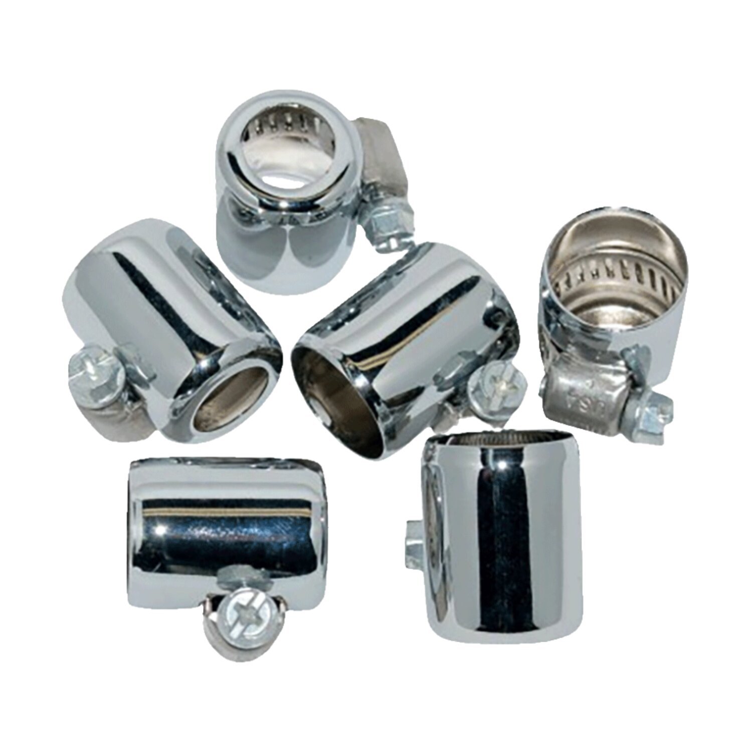 NAMZ, oil line hose clamps. 1/4" to 5/16" ID, Chrome