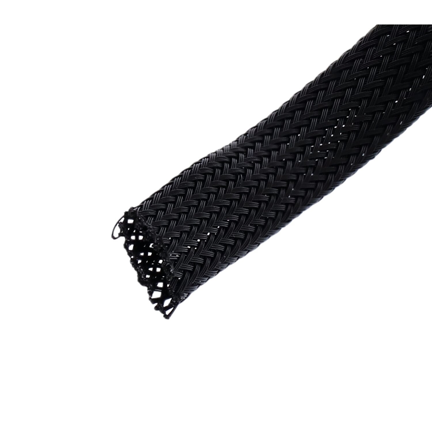 NAMZ, braided flex sleeving. Black, 1/2" (12.7mm) ID
