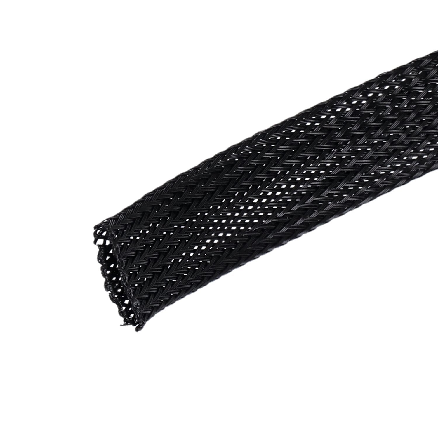 NAMZ, braided flex sleeving. Black, 3/4" (19mm) ID