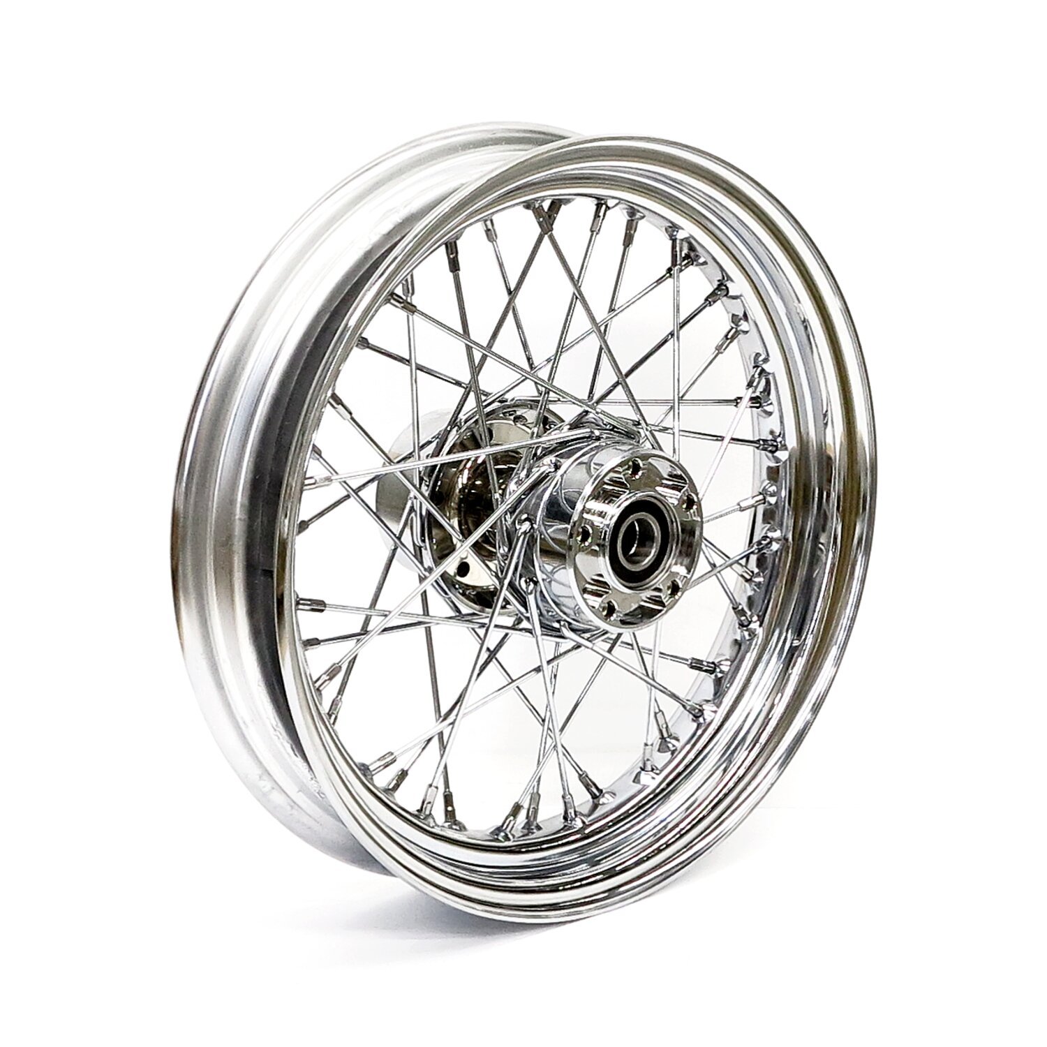 3.00 x 16 rear wheel 40 spokes, Chrome
