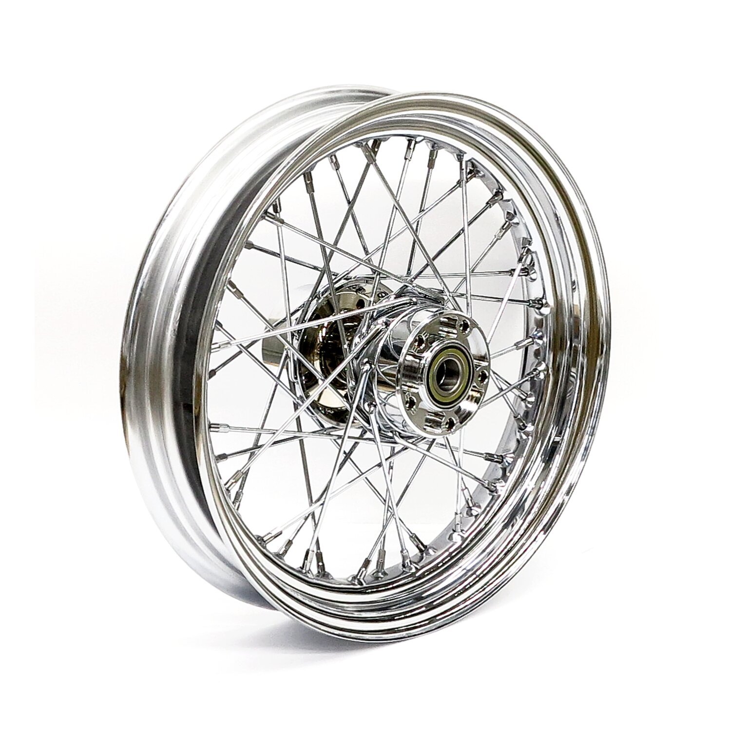 3.00 x 16 rear wheel 40 spokes, Chrome
