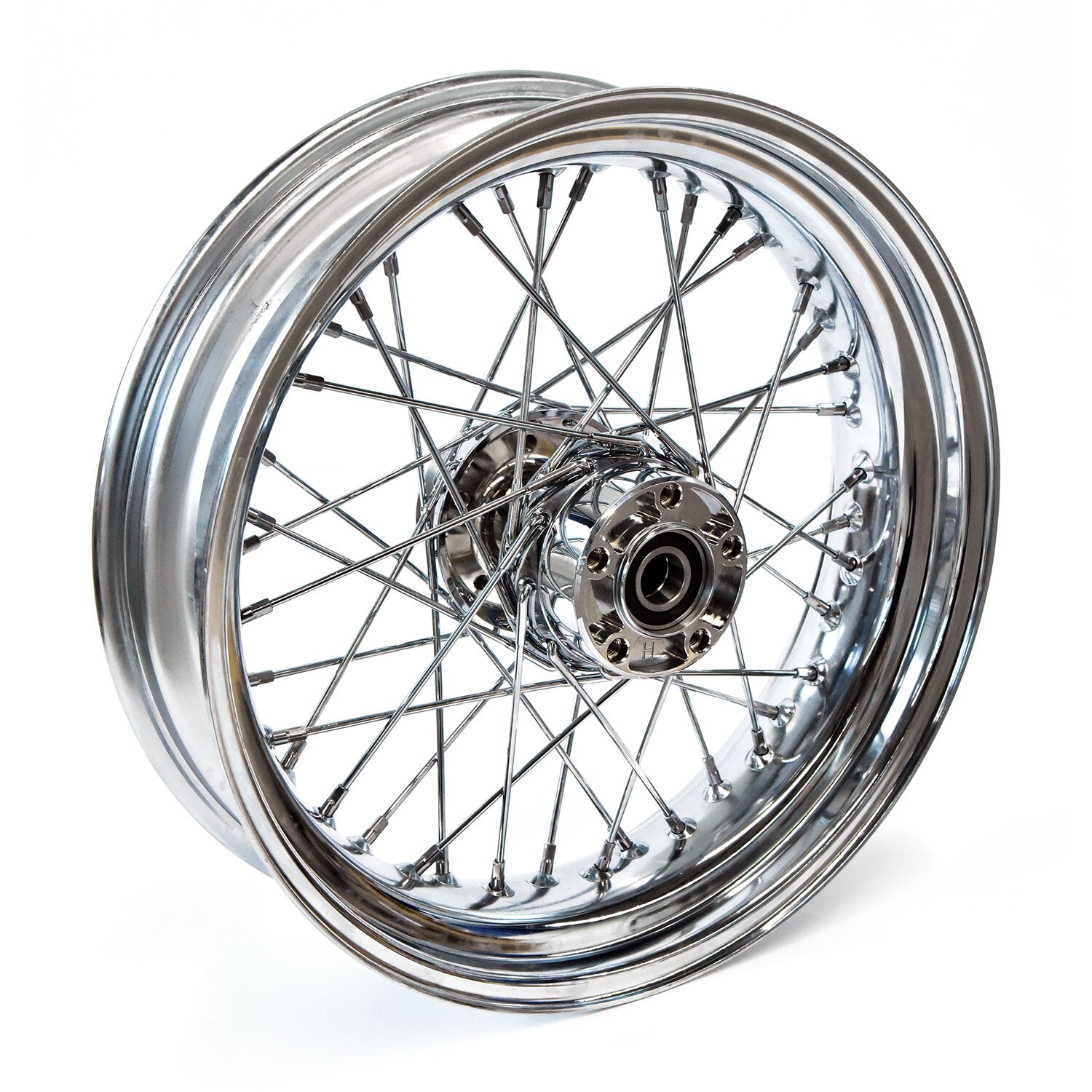 4.50 x 17 rear wheel 40 spokes, Chrome