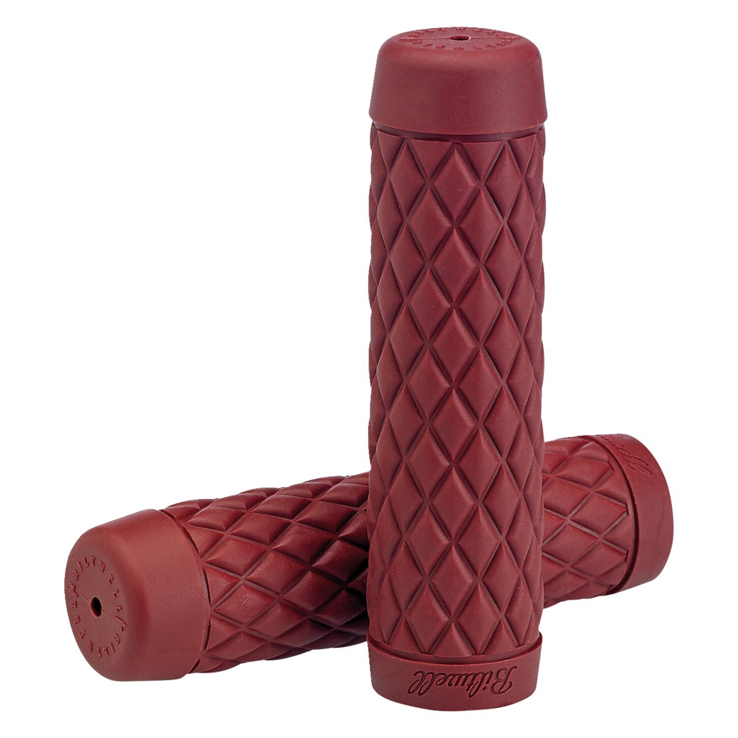 Biltwell 7/8" TPV grips Torker oxblood, Red