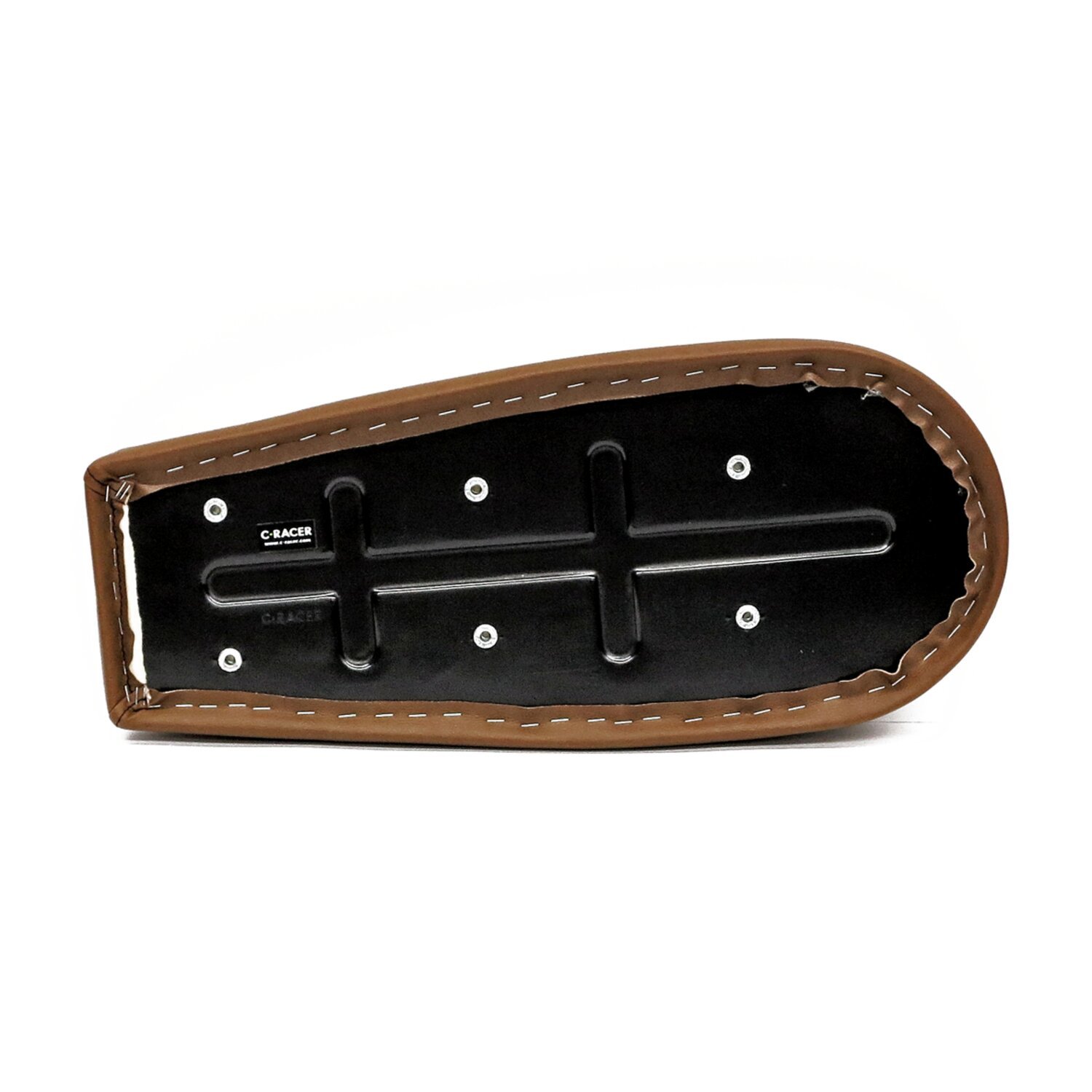 C-Racer, Scrambseat scrambler seat, dark brown, Plain