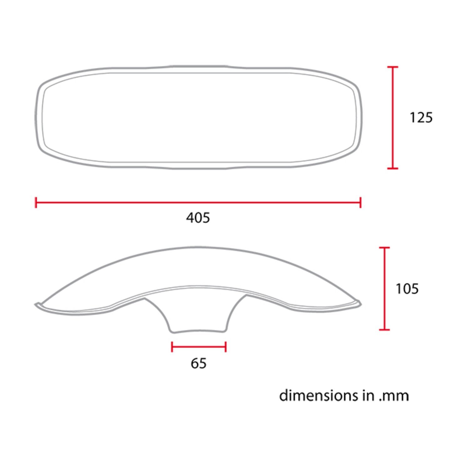 C-Racer universal 17/18" front fender No2 S, Black