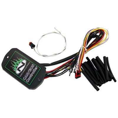 Starting from 2011 handlebar switches became CAN-bus controlled. This effectively means you cannot use any 'old fashioned' custom switches on models equipped with CAN-bus switch technology. This CAN-bus controller takes care of that. The module is installed between the wiring of the bike and allows you to use any type of custom switches. 
Note: Will not fit 14-up models with keyless type ignition.