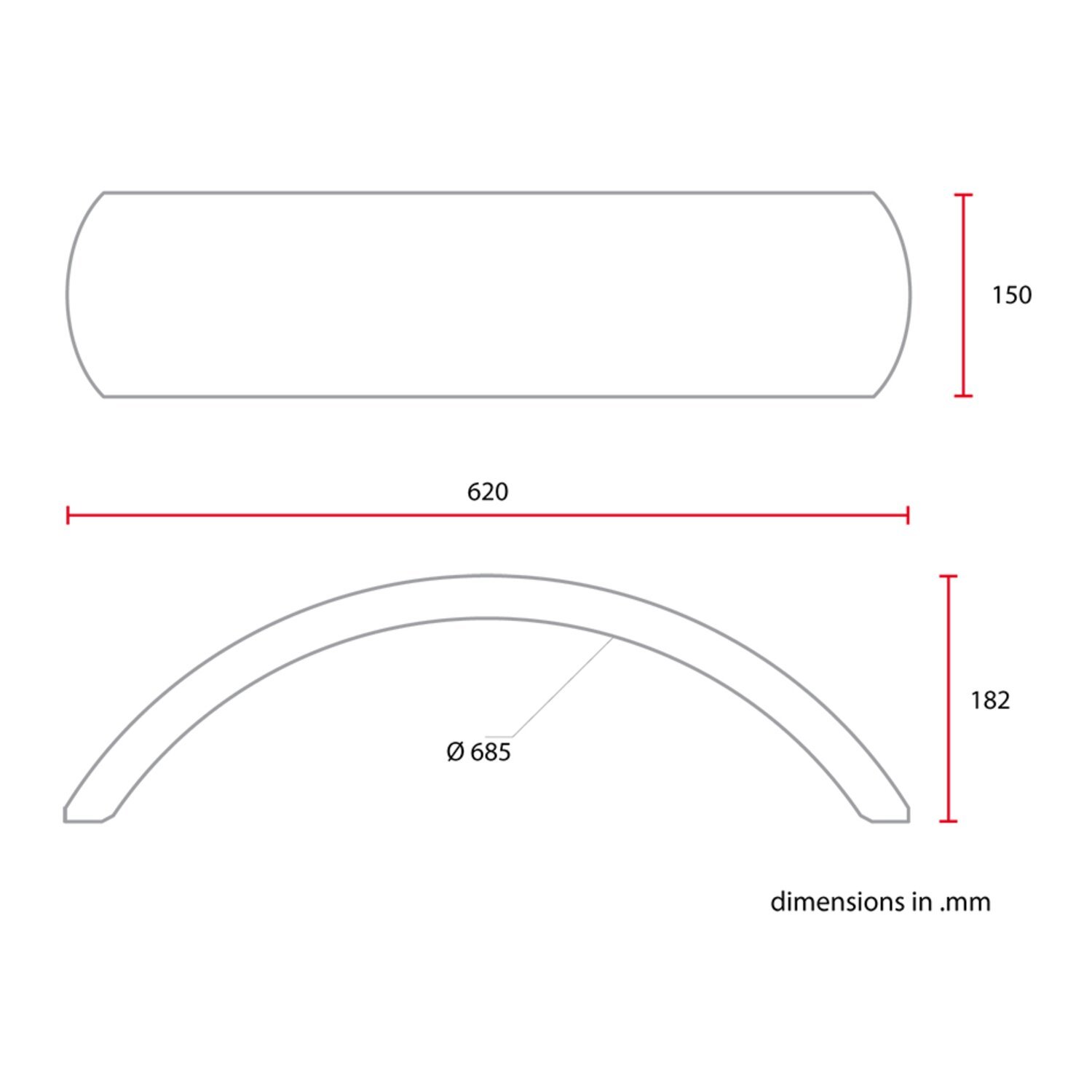 C-Racer universal 17/18" rear fender No1, Black