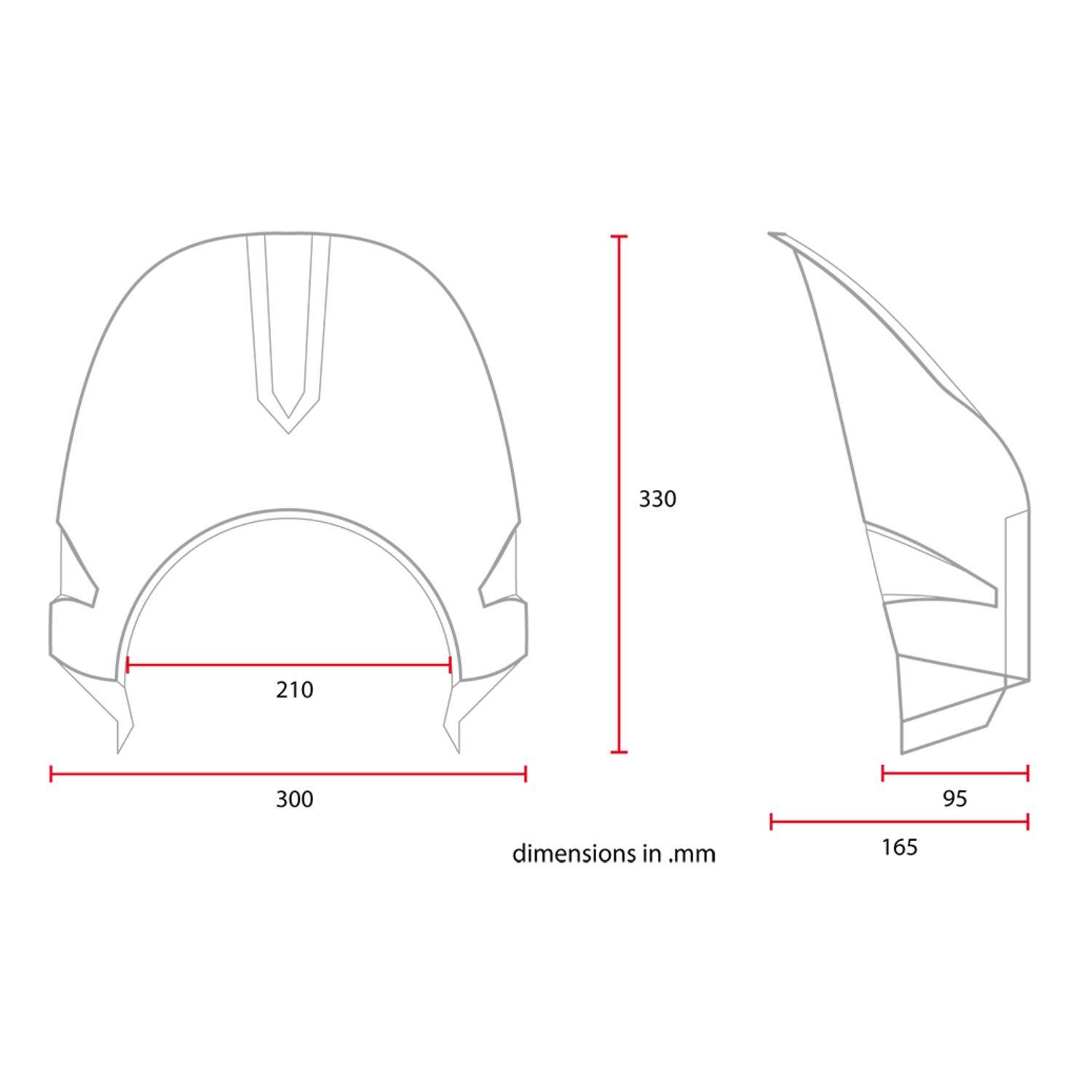 C-Racer universal Cafe Racer mask No3, Black