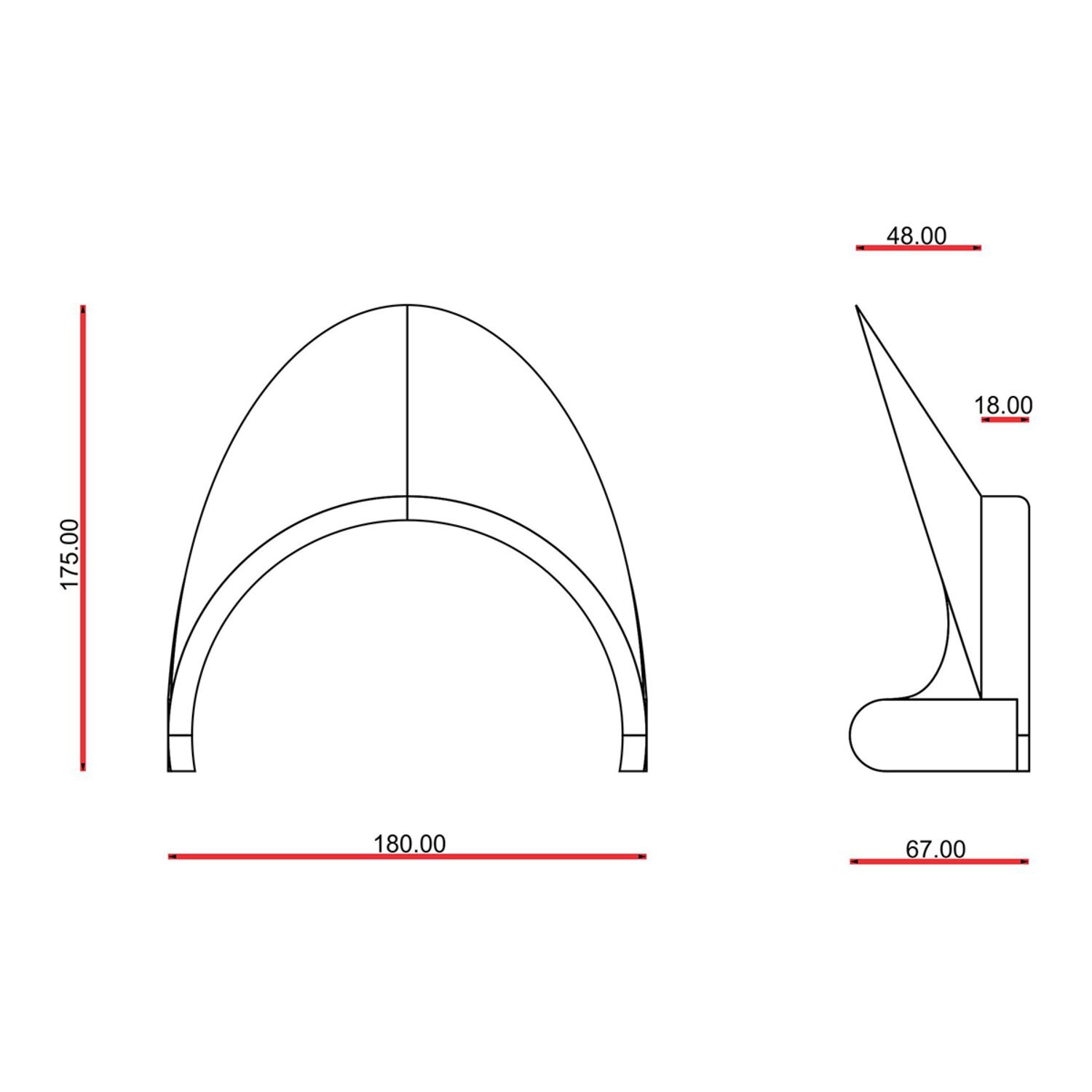C-Racer universal Cafe Racer front mask No11, Unpainted
