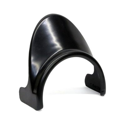 Universal headlamp fairing. Manufactured from black unpainted ABS plastic. Can be used with 160mm to 180mm diameter headlamps. Easy to trim or drill and can be painted in any desired color scheme. Requires a custom installation. Sold without brackets or hardware.