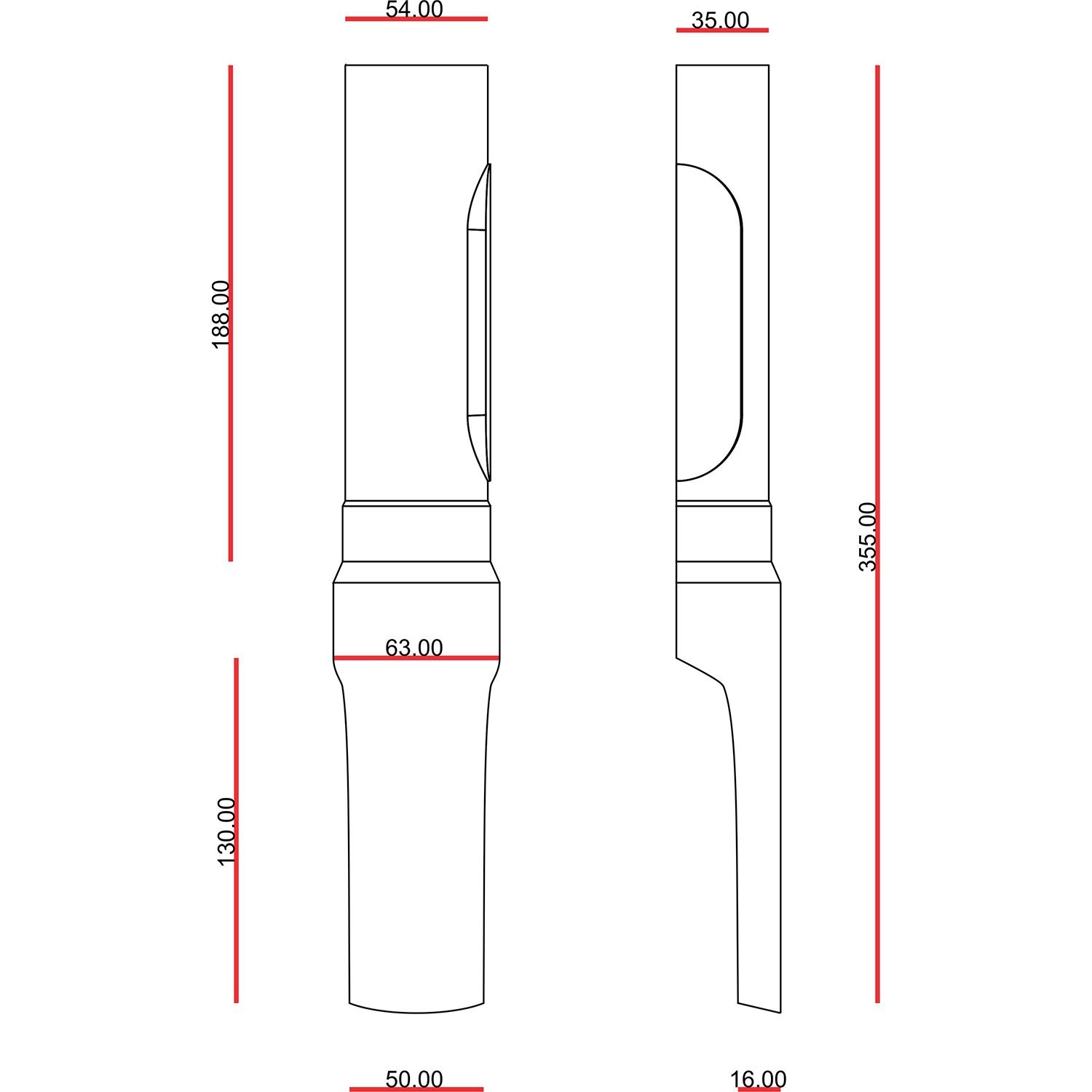 C-Racer Universal fork guards No3, Black