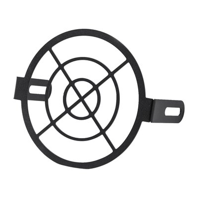 Sight style. Universal black powder coated steel headlamp grill. Made to offer headlamp lens protection, but also offers that tough 'ready for anything' look. Compatible with 7" (17.8cm) to 8" (20.3cm) headlamps. Compatible with most side mount headlamps. 
Note: Installation modifications may be required.