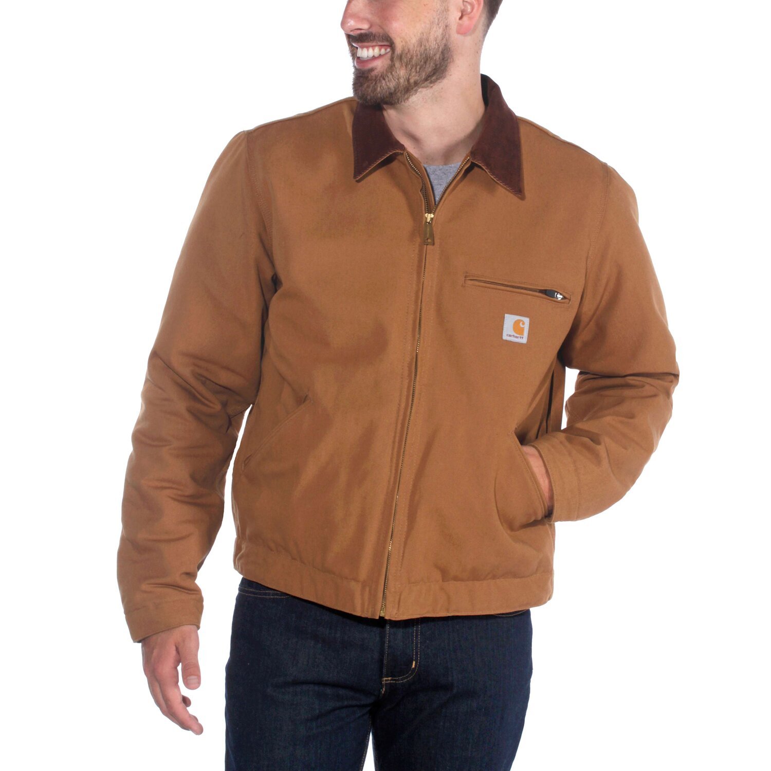 Carhartt Detroit lined jacket, carhartt brown, M
