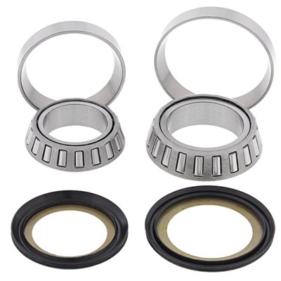 Direct replacement for OEM tapered bearings; upgraded ball style bearings; incl top & bottom bearing assemblies & seals