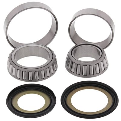 Direct replacement for OEM tapered bearings; upgraded ball style bearings; incl top & bottom bearing assemblies & seals