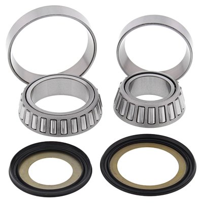 Direct replacement for OEM tapered bearings; upgraded ball style bearings; incl top & bottom bearing assemblies & seals