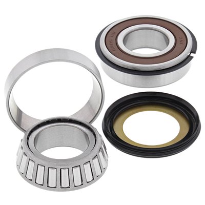 Direct replacement for OEM tapered bearings; upgraded ball style bearings; incl top & bottom bearing assemblies & seals
