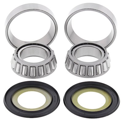 Direct replacement for OEM tapered bearings; upgraded ball style bearings; incl top & bottom bearing assemblies & seals