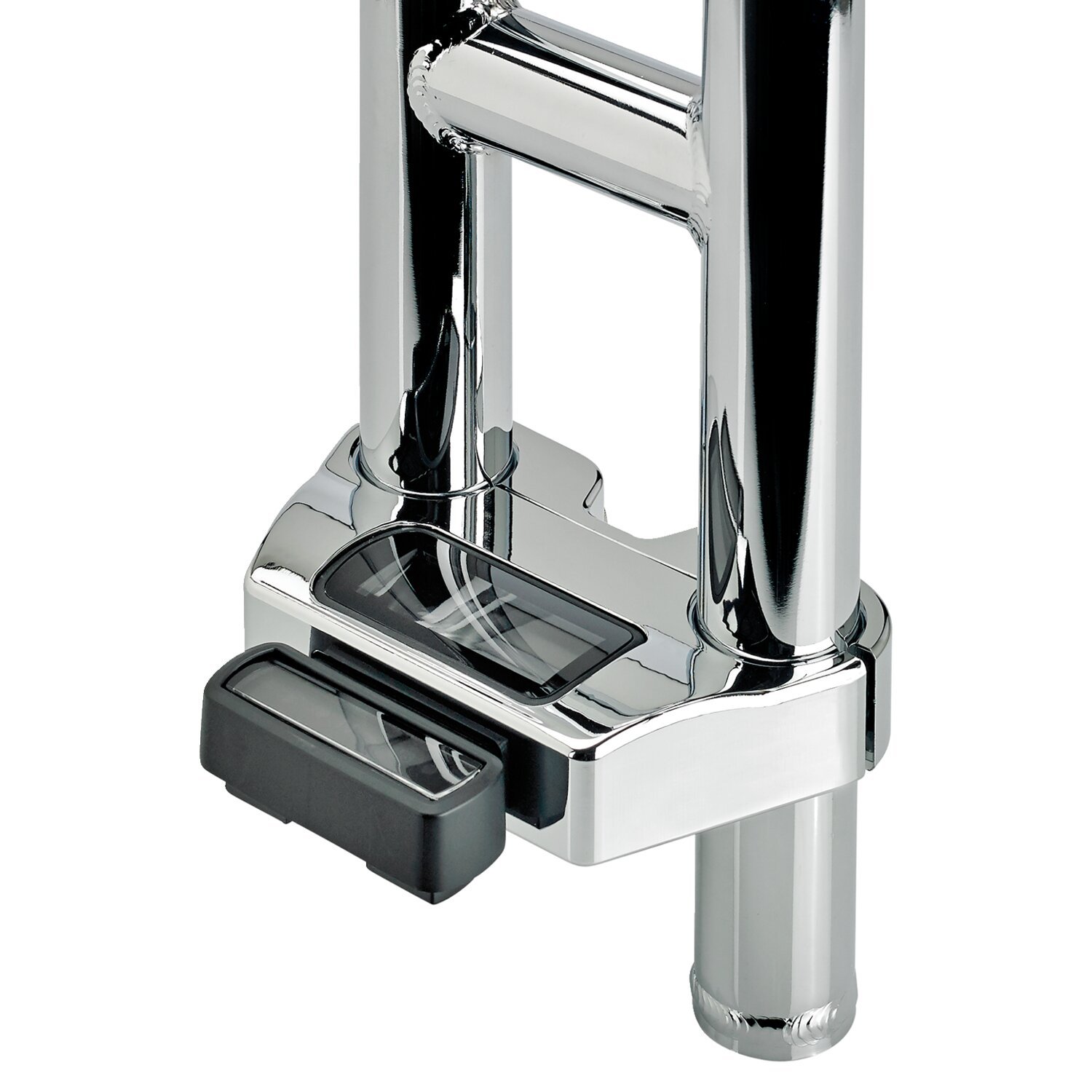 Biltwell, digital Softail dash panel housing, Silver, Chrome