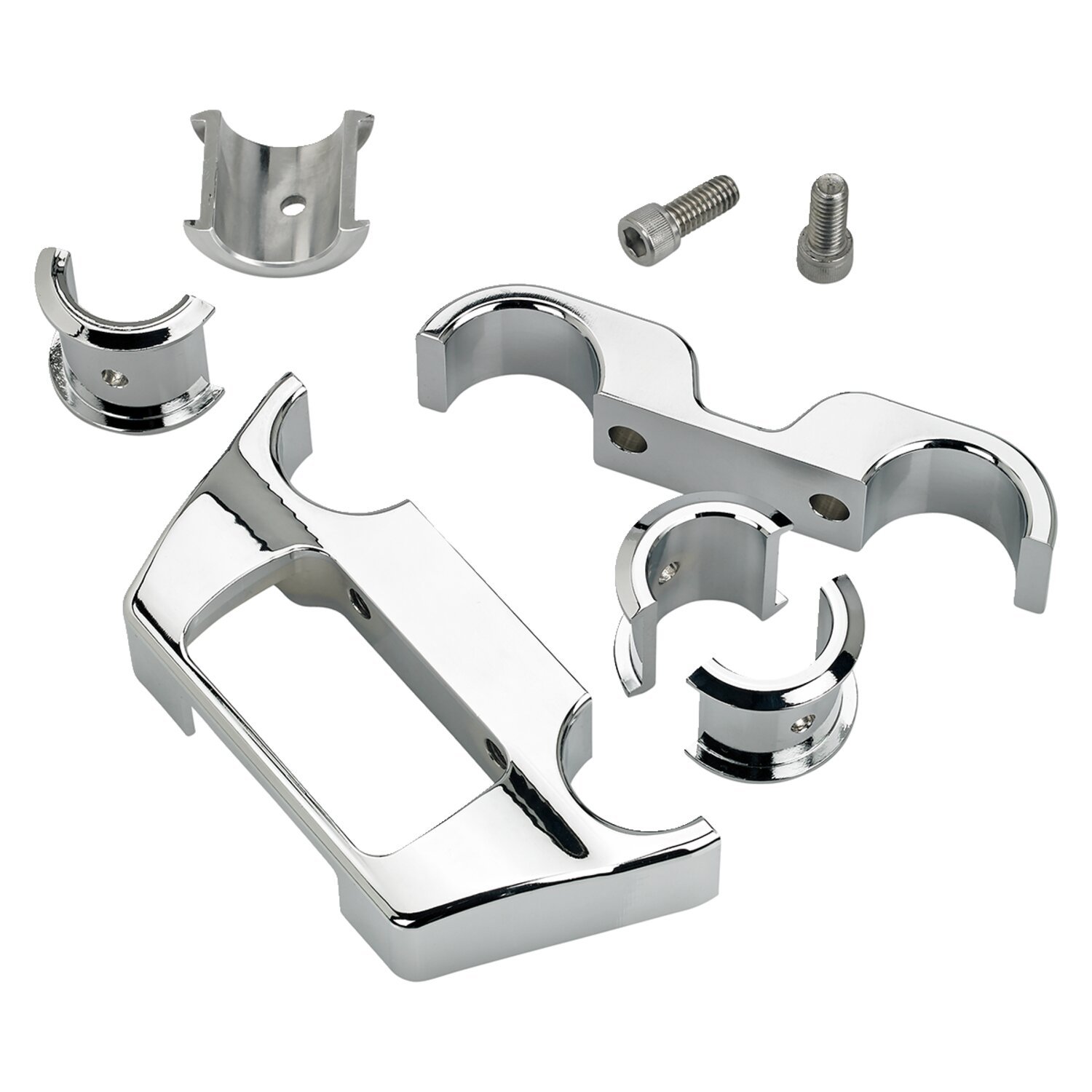 Biltwell, digital Softail dash panel housing, Silver, Chrome