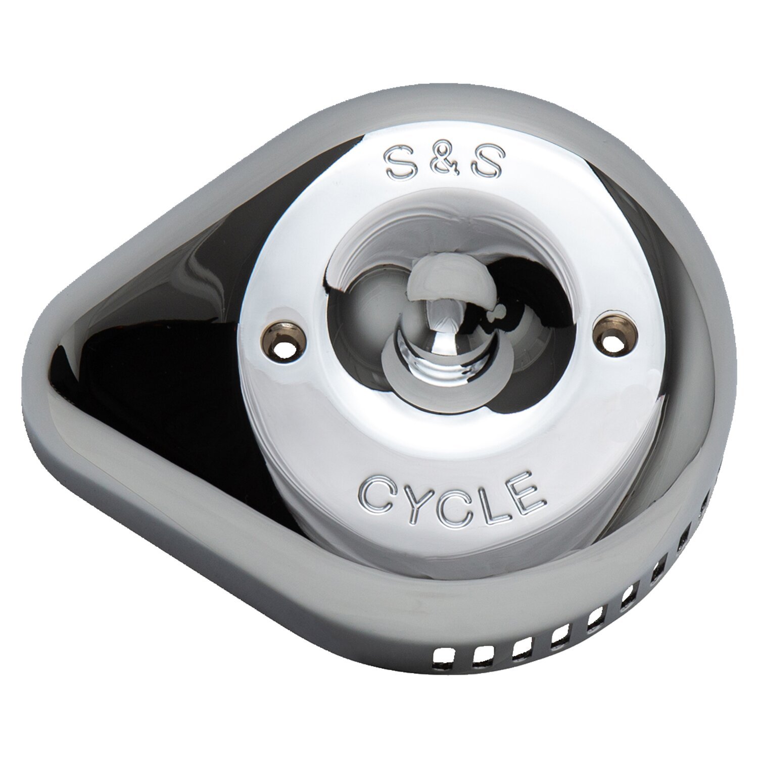 S&S, Stealth Teardrop Slasher cover. Chrome