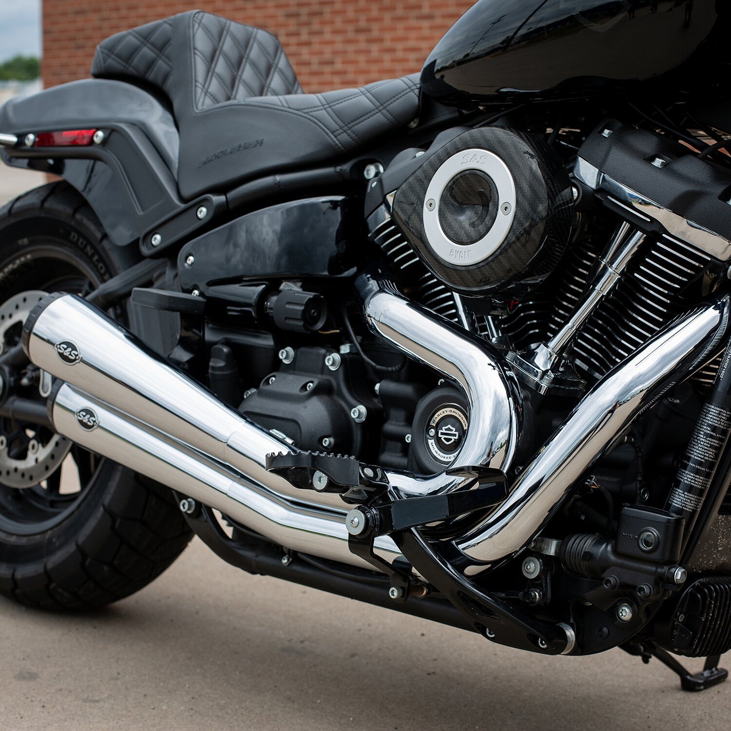 S&S Stealth, carbon teardrop air cleaner kit, Unpainted