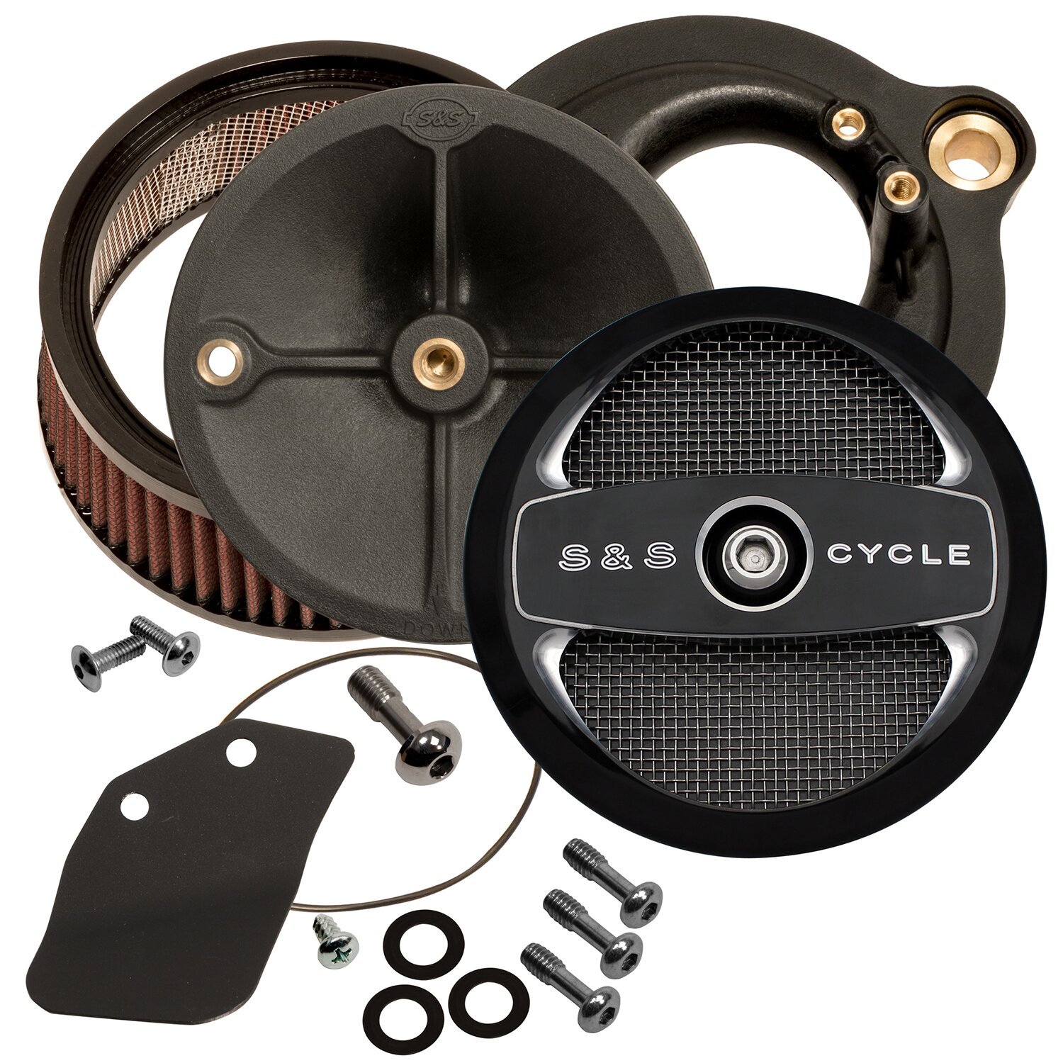 S&S Stealth, Air 1 air cleaner kit, Black, Contrast Cut