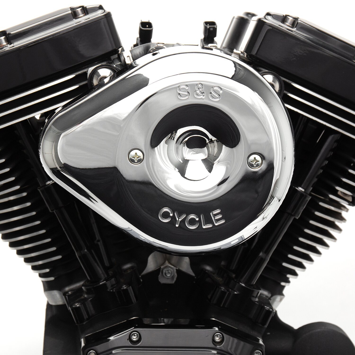 S&S Stealth, chrome teardrop air cleaner kit