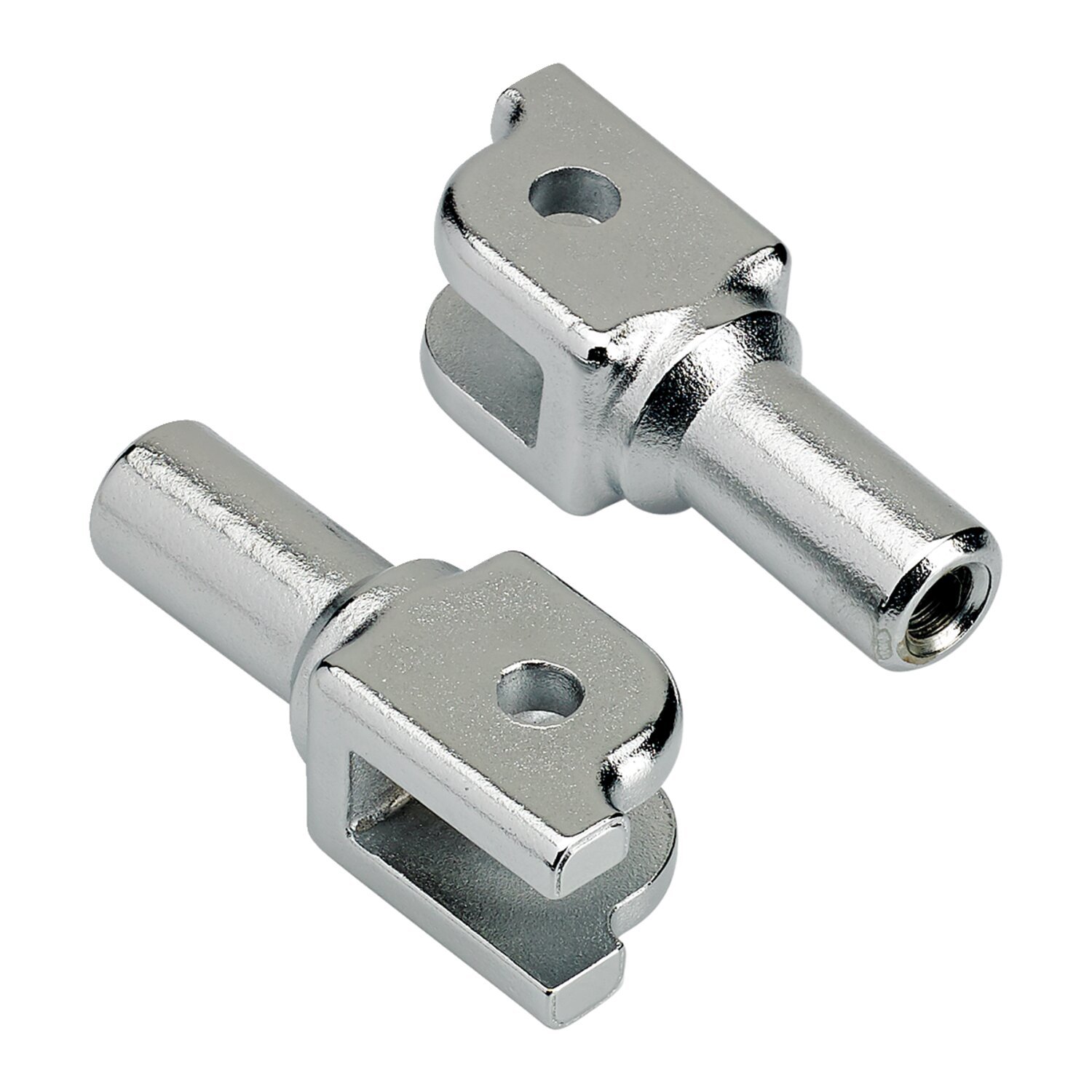 Biltwell, foot peg clevis rider, Silver, Chrome