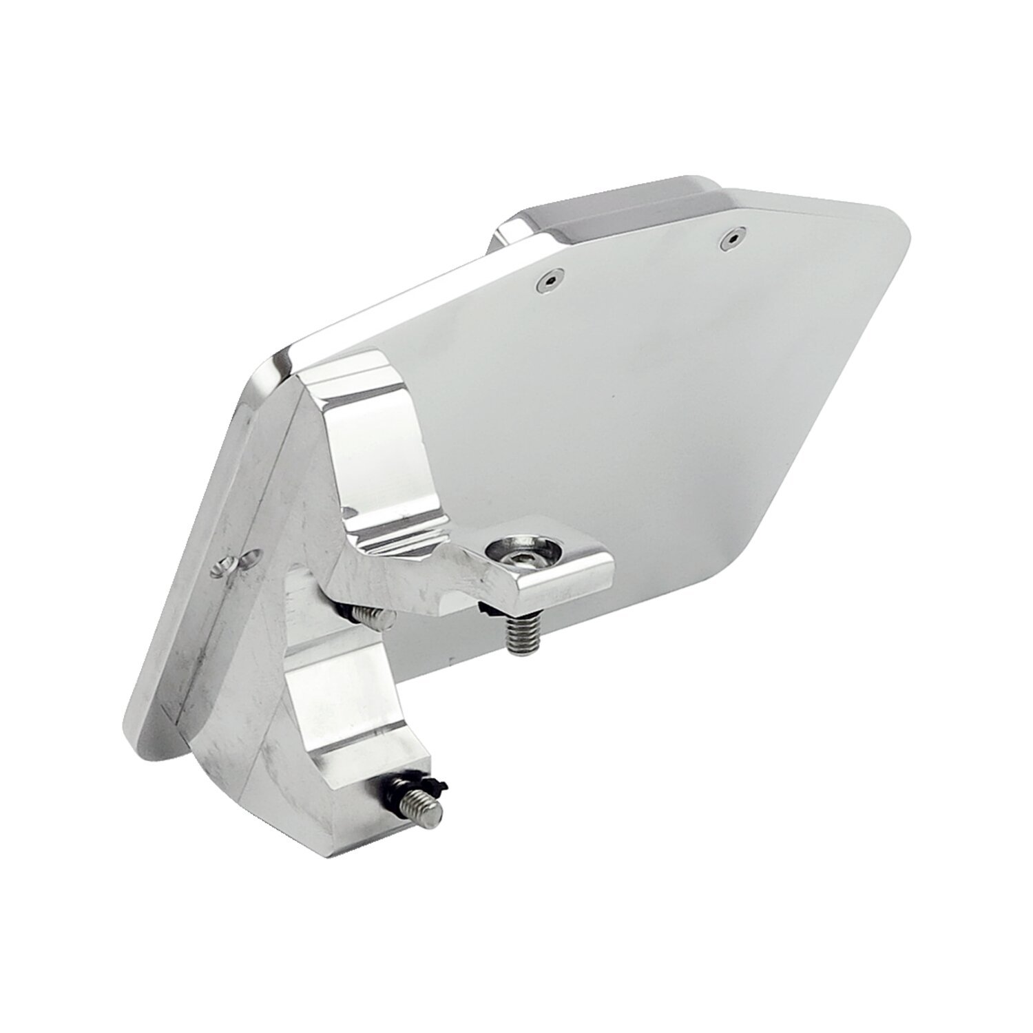 CPV, License plate bracket kit swing. Polished. EU, Silver