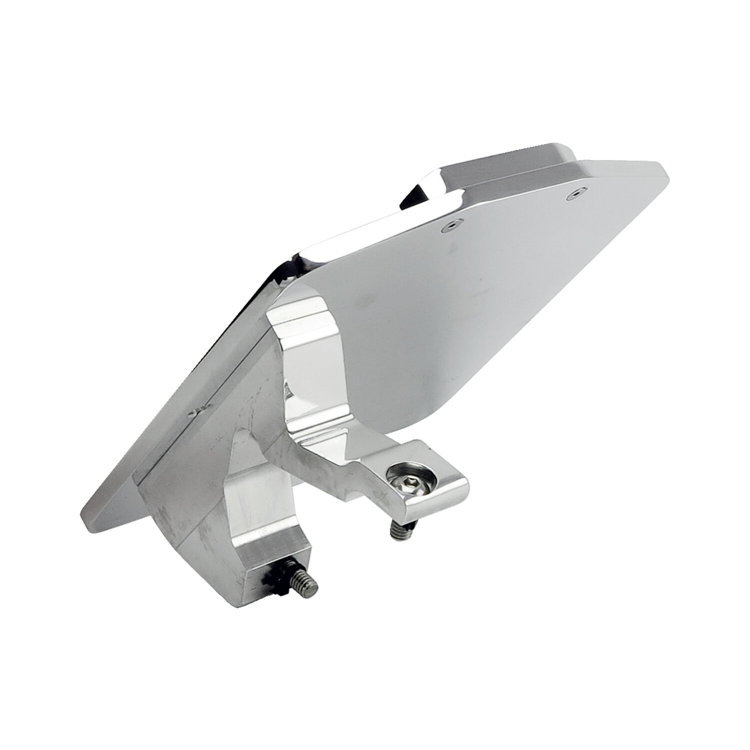 CPV, License plate bracket kit swing. Polished. Germany, Silver