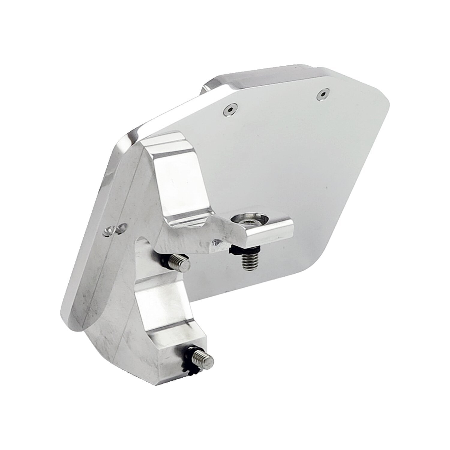 CPV, License plate bracket kit swing. Polished. France