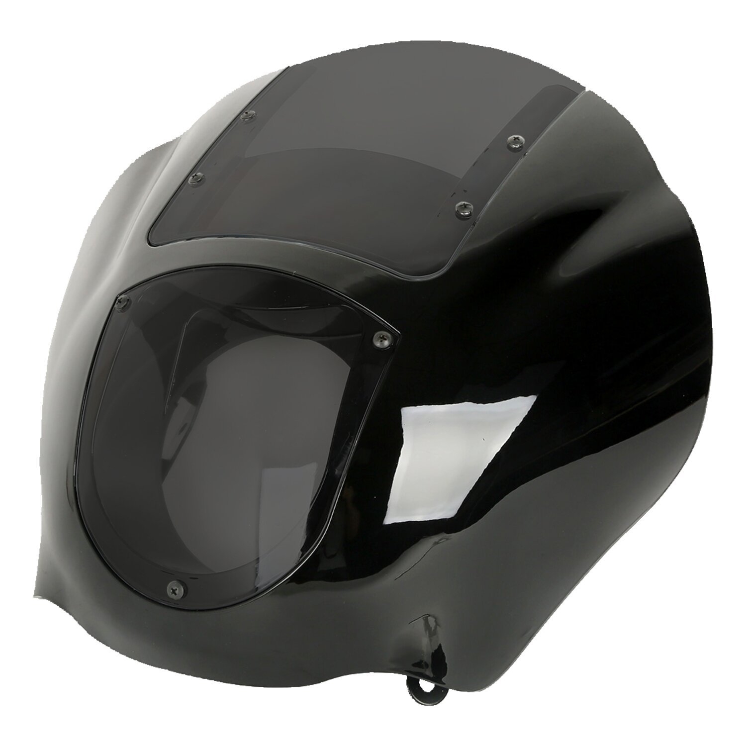 Quarter fairing kit, with dark tinted windshield, Black, Gloss