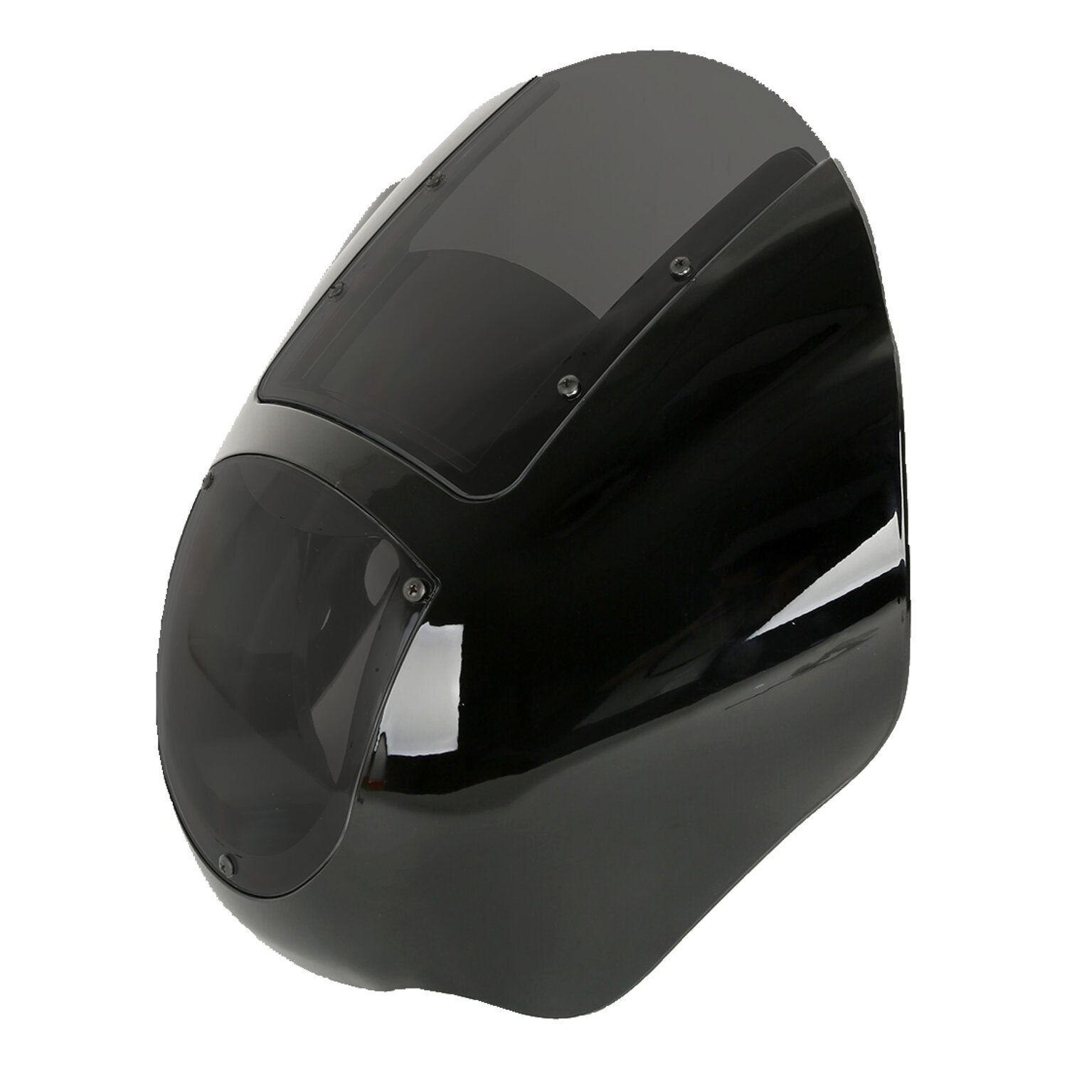 Quarter fairing kit, with dark tinted windshield, Black, Gloss
