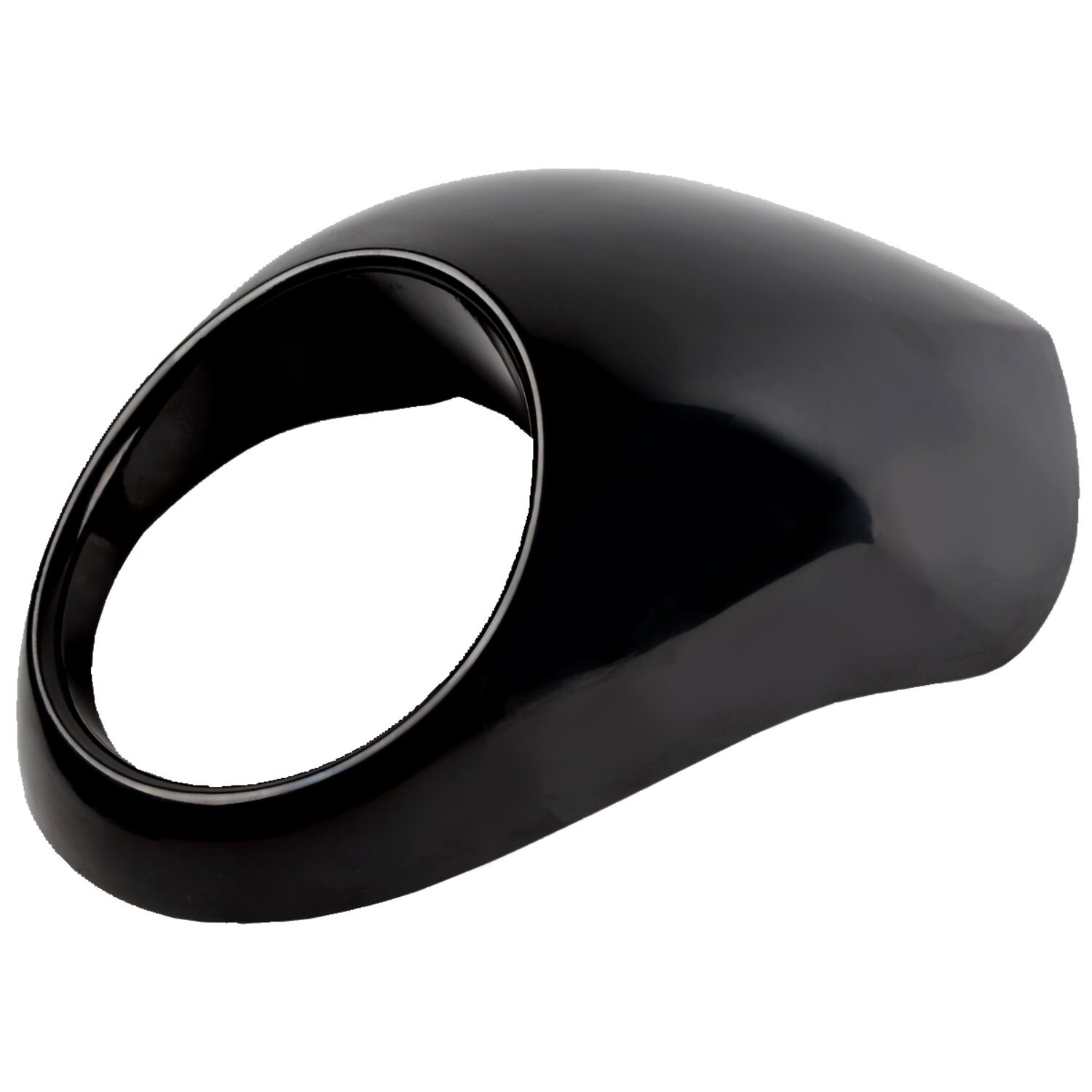 Upper headlamp fly fairing, Black, Gloss