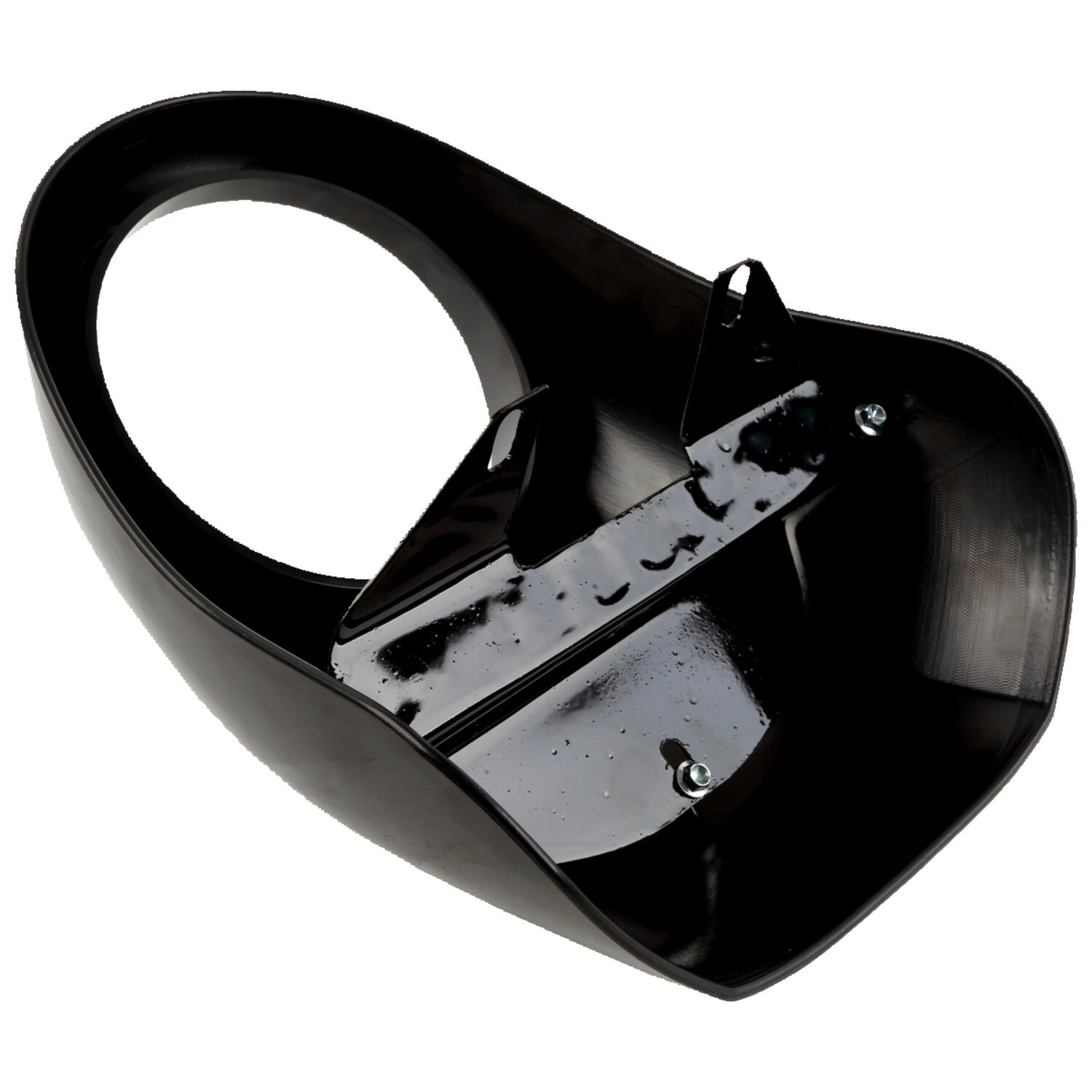 Upper headlamp fly fairing, Black, Gloss