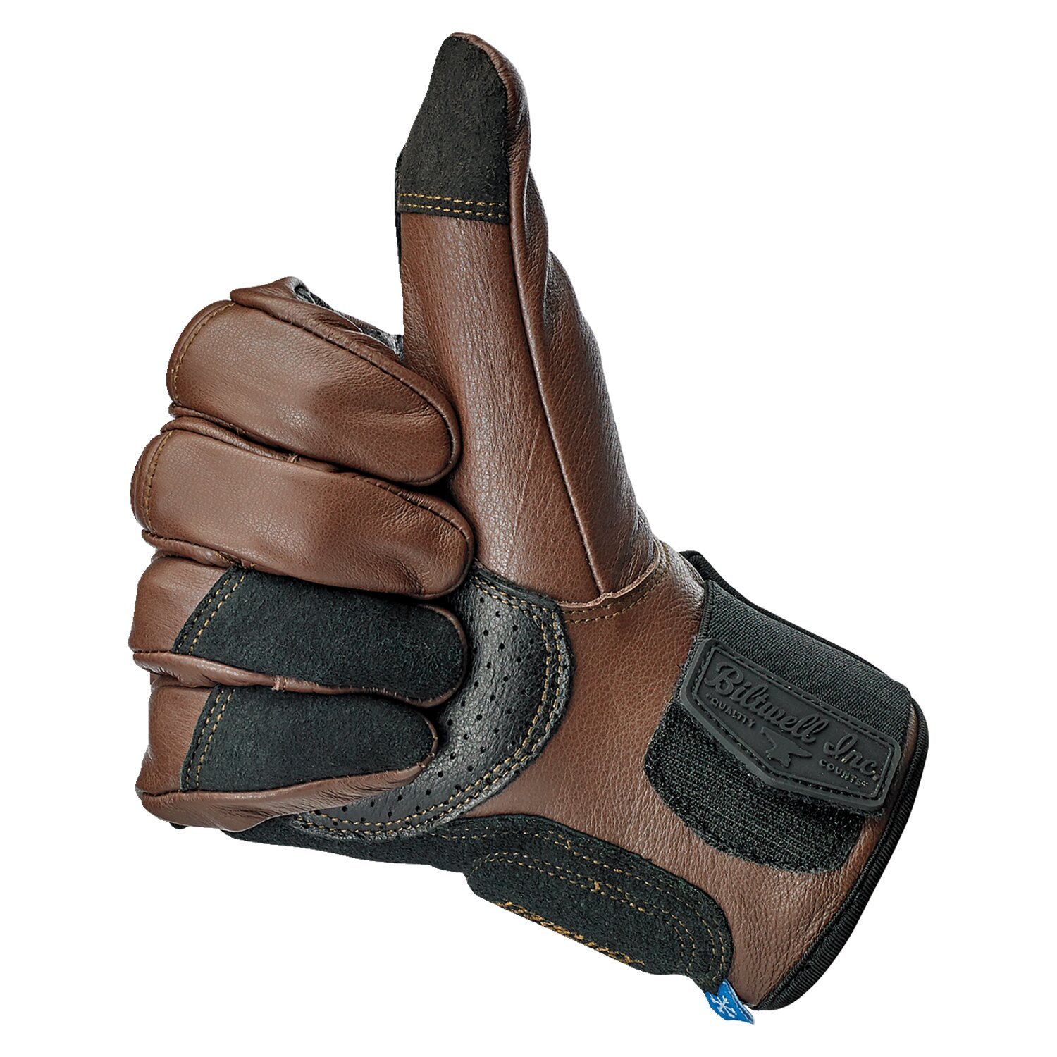 Biltwell Belden gloves, chocolate Black, Black, XS