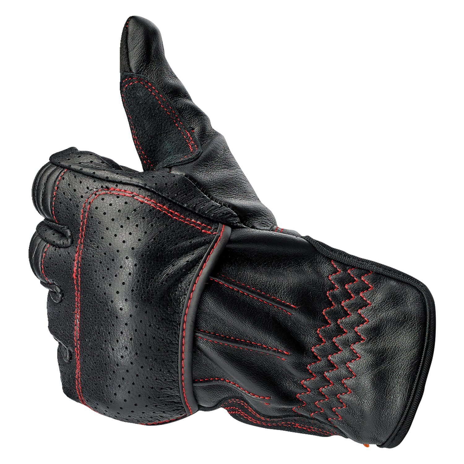 Biltwell Borrego gloves black/redline, S