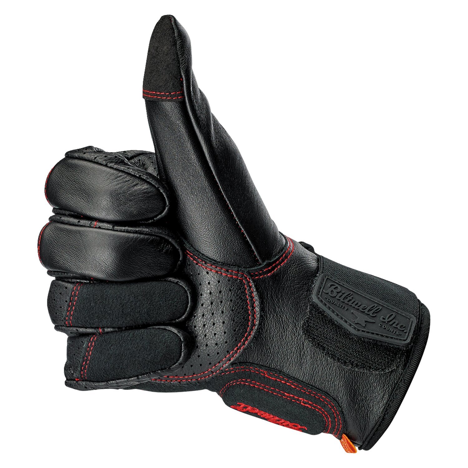 Biltwell Borrego gloves black/redline, S