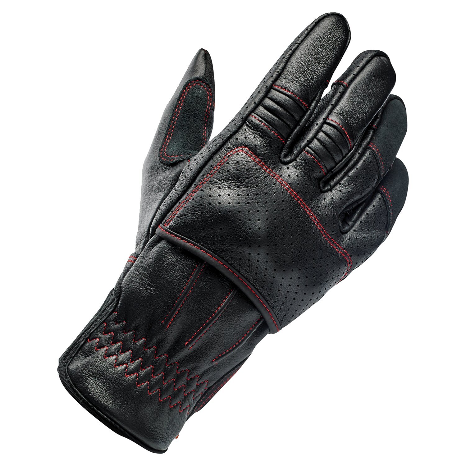 Biltwell Borrego gloves black/redline, S