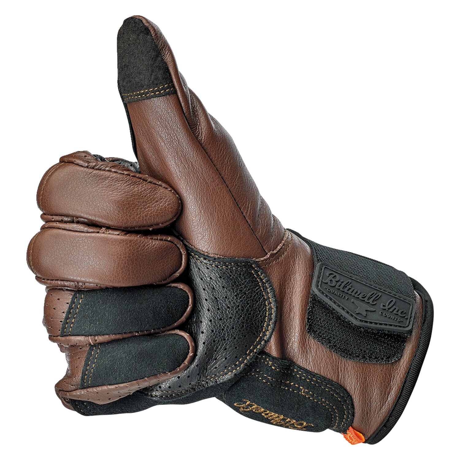 Biltwell Borrego gloves chocolate/black CE appr, XS