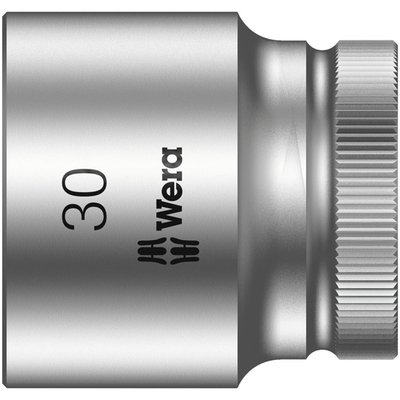 8790 HMC. 1/2" drive for hex bolts and nuts. 
Chrome vanadium with a brushed chrome plated finish and color
coded for finding the right size quickly. Knurled at the
base for easier manual turning. With ball intercept ring. 
Note: Not compatible with impact wrenches. 
Size: 30.0. 
Overall socket length 42mm.