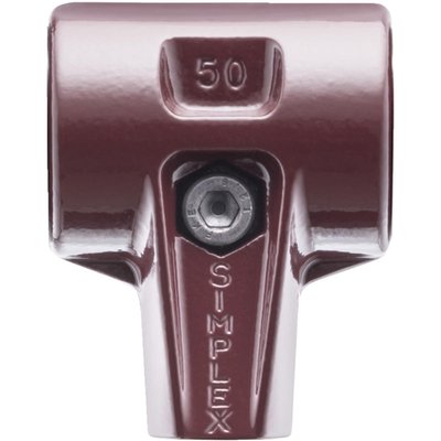 The Simplex hammer head housing only, without inserts or handle, with integrated handle-protection sleeve. 
Allows the custom-build of a Simplex mallet that suits your specific needs perfectly. 
Required hardware for assembly as bolt, nut and spring washer, is included. 
Cast Steel. 
This regular cast steel housing is a very good choice for most medium weight applications. 
It offers good noise dampening and vibration reduction. 
If you ever want to use copper insers, the reinforced housing is required. 
Diameter: 30mm. 
Weight: 225 gram. 
