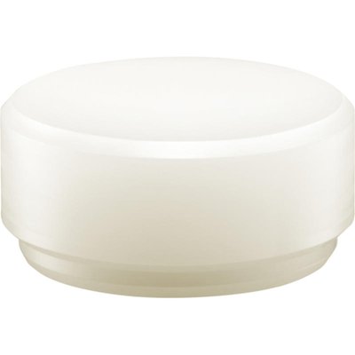 Replaceable hammer head insert, made of hard white nylon.
Dimensions. 
Diameter head: 25mm. 
Weight: 10 gram.