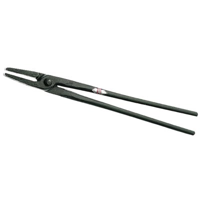 Weight: 1200 gram. 
Overall length: 500mm. 
C35 steel. 
Fundamental tool for any blacksmith to grip and hold while constructing or modifying parts. Manufactured from C35 medium carbon non-alloy steel.