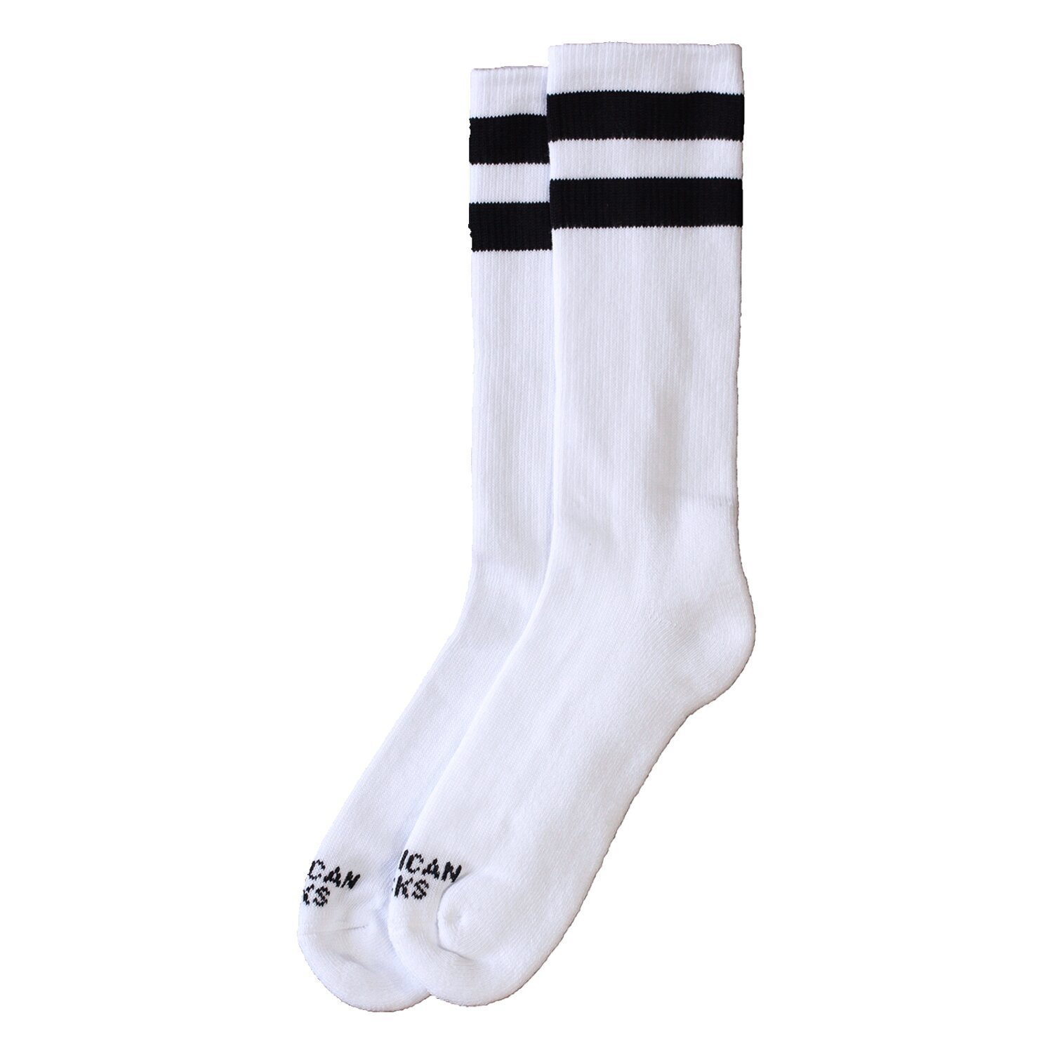 American Socks Mid high Old School I double black striped, One size fits most